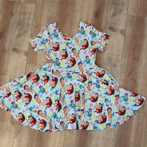 NWOT Bamboo Little Munchkin Moana 2 Skater Twirl Dress, 4T